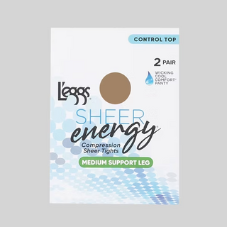L'eggs Sheer Energy Women's Control Top 2pk Pantyhose - Nude A