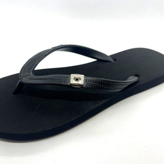 Black Popit Flip Flop for Woman Popit sandal with shoe clip Charm - EH Store USA