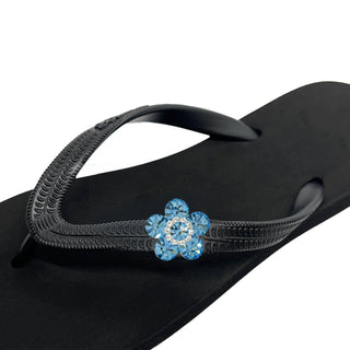 Black Popits Flip Flop for Woman popit sandal with shoe clip Charm Changeable - EH Store USA