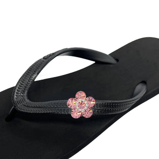 Black Popits Flip Flop for Woman popit sandal with shoe clip Charm Changeable - EH Store USA