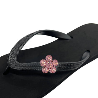 Black Popits Flip Flop for Woman popit sandal with shoe clip Charm Changeable - EH Store USA