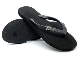 Black Popits flip flop woman sandals with Shoe clip charms (Selectable) - EH Store USA