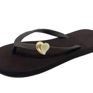 Brown Popits flip flop woman Sandals With Jewelry charm (Selectable） - EH Store USA