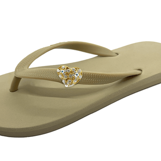GoldenHeart shoe clip charms for girls popit flip flops White/Brown/Sand/Pink - EH Store USA