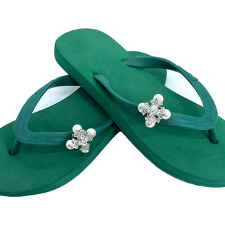 Green Popits Flip Flop for woman popit Sandal with shoe clip Charm Changeable - EH Store USA