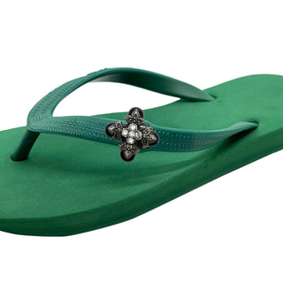 Green Popits Flip Flop for woman popit Sandal with shoe clip Charm Changeable - EH Store USA