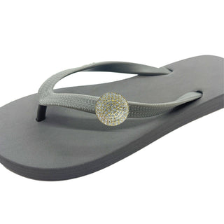 Grey Popits Flip Flop for Woman popit sandal with shoe clip Charm changeable - EH Store USA