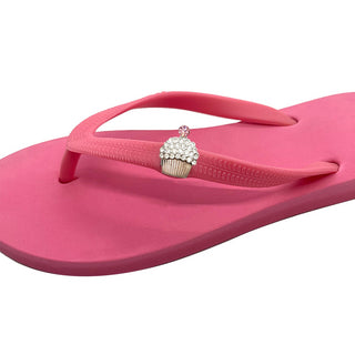 Popit Pink Flip Flops with Changeable Charms: Summer Sandals