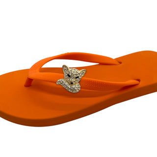 Popits Flip Flops – Orange – Interchangeable Charm Sandals