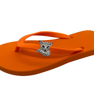 Popits Flip Flops – Orange – Interchangeable Charm Sandals