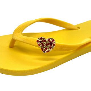Popits Flip Flops - Yellow - Interchangeable Charm Sandals