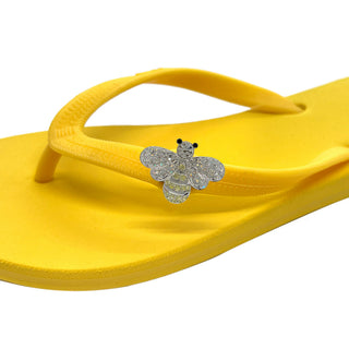 Popits Flip Flops - Yellow - Interchangeable Charm Sandals