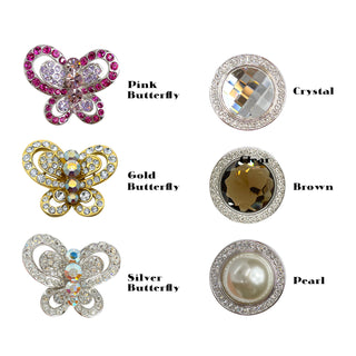 Changeable Shoe Clip Charm for Poits flip flop with Swarovski Crystal & 14K Gold Plated