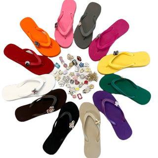 Popits Flip Flops and Popit sandals for women with Changeable Charm Shoe Clip - EH Store USA