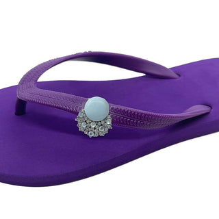 Purple Popits flip flops woman Sandals with pearls charms(Selectable) - EH Store USA