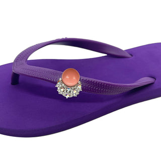 Purple Popits flip flops woman Sandals with pearls charms(Selectable) - EH Store USA