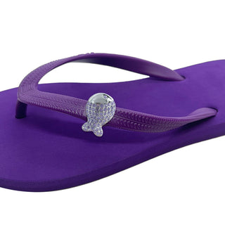 Purple Popits flip flops woman Sandals with pearls charms(Selectable) - EH Store USA