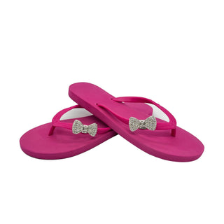 Rose Pink Flip Flops with Changeable Charms - EH Store USA