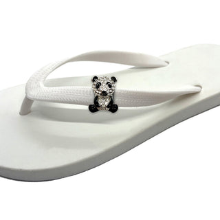 White Popits Flip Flop for woman popit sandal with shoe clip charm Changeable - EH Store USA