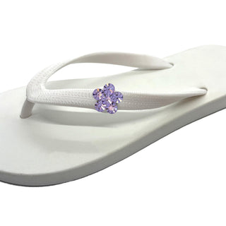 White Popits Flip Flop for woman popit sandals with shoe clip Charm changeable - EH Store USA