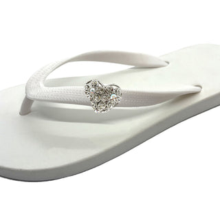 White Popits Flip Flop for woman popit sandals with shoe clip Charm changeable - EH Store USA