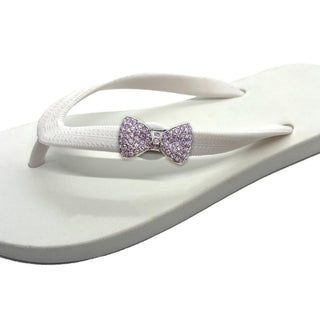White Popits Flip Flop for woman popit sandals with shoe clip Charm changeable - EH Store USA